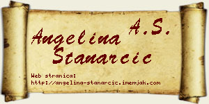 Angelina Stanarčić vizit kartica